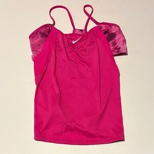 Nike Fuchsia Tank Top with Tie-Dye Straps